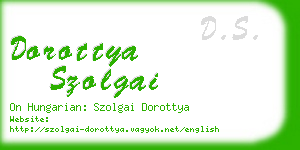dorottya szolgai business card